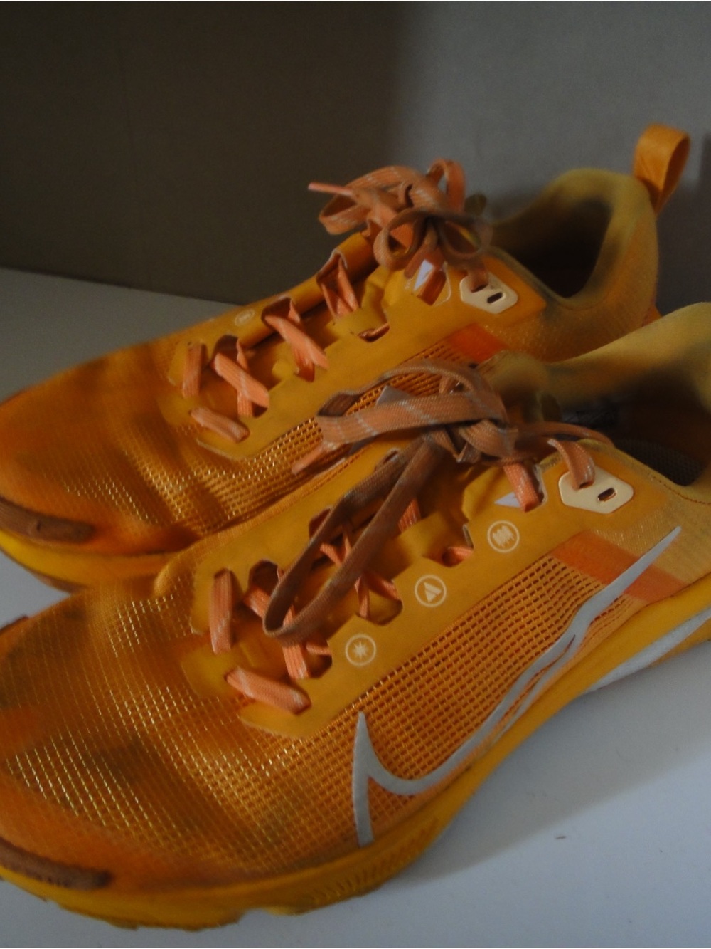 Nike Orange Women's Athletic Running Sneakers with White Swoosh